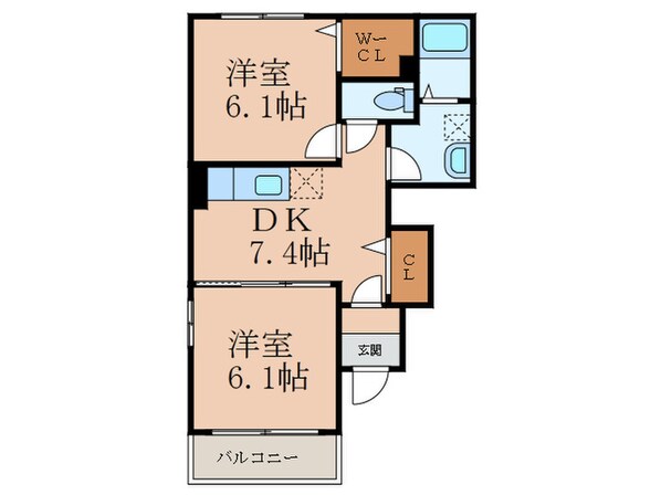 アンジュＡ棟の物件間取画像